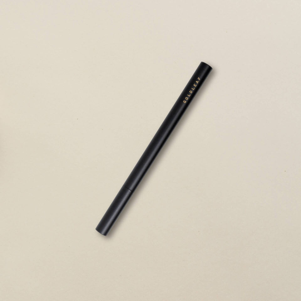 The Black Lab Pen - Brass Minimalist Pen - Rollerball - Black Ink - Goldleaf