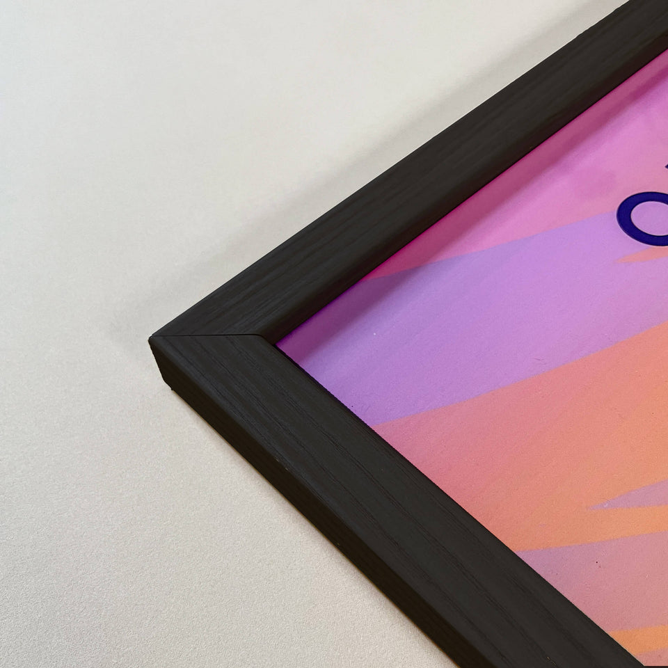 Black Picture Frame - Corner joinery