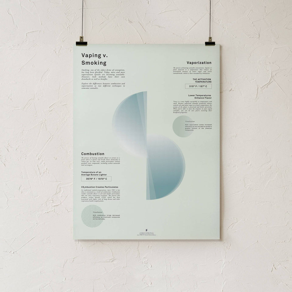 Vaping v. Smoking Infographic Art Print by Goldleaf