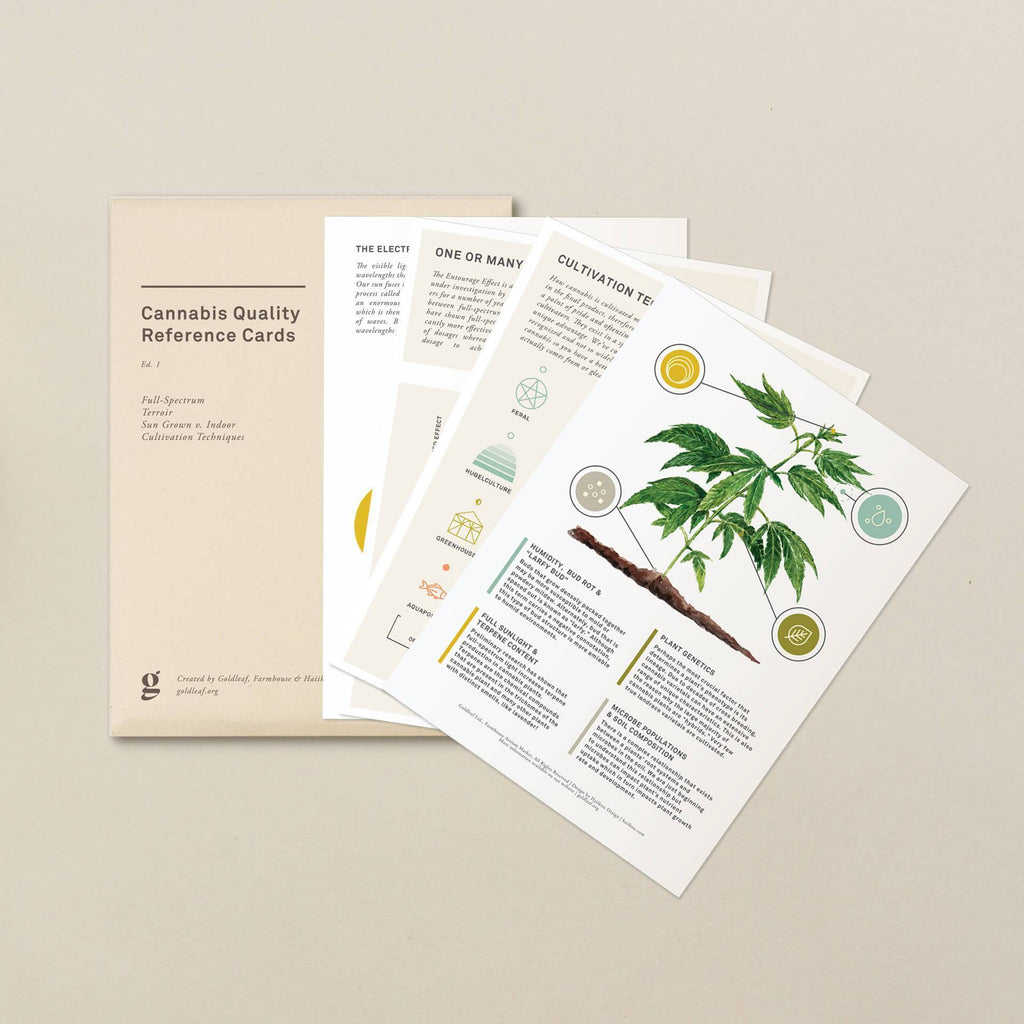 Cannabis Quality Reference Cards - Cannabis Education - Marijuana Gift - Goldleaf