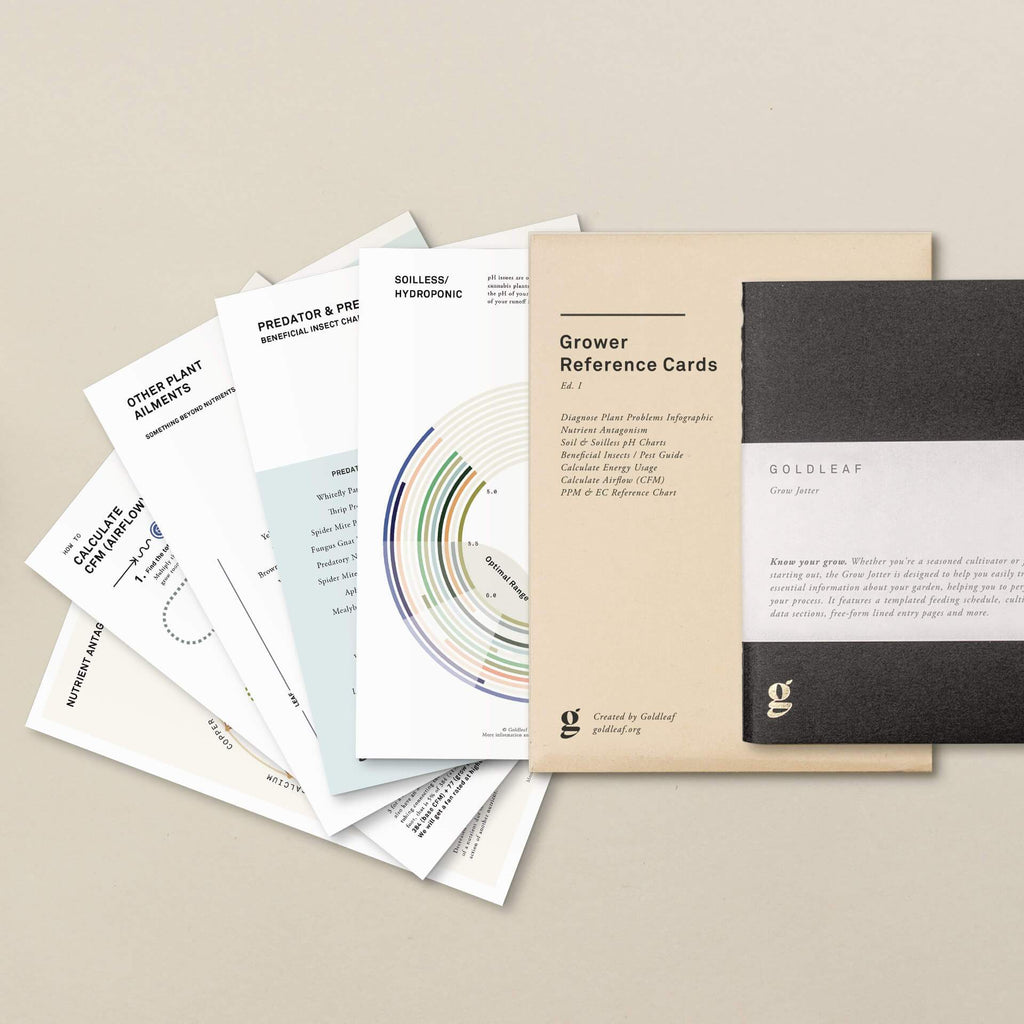 The Grow Jotter Cannabis Cultivation Journal and Reference Card Kit by Goldleaf