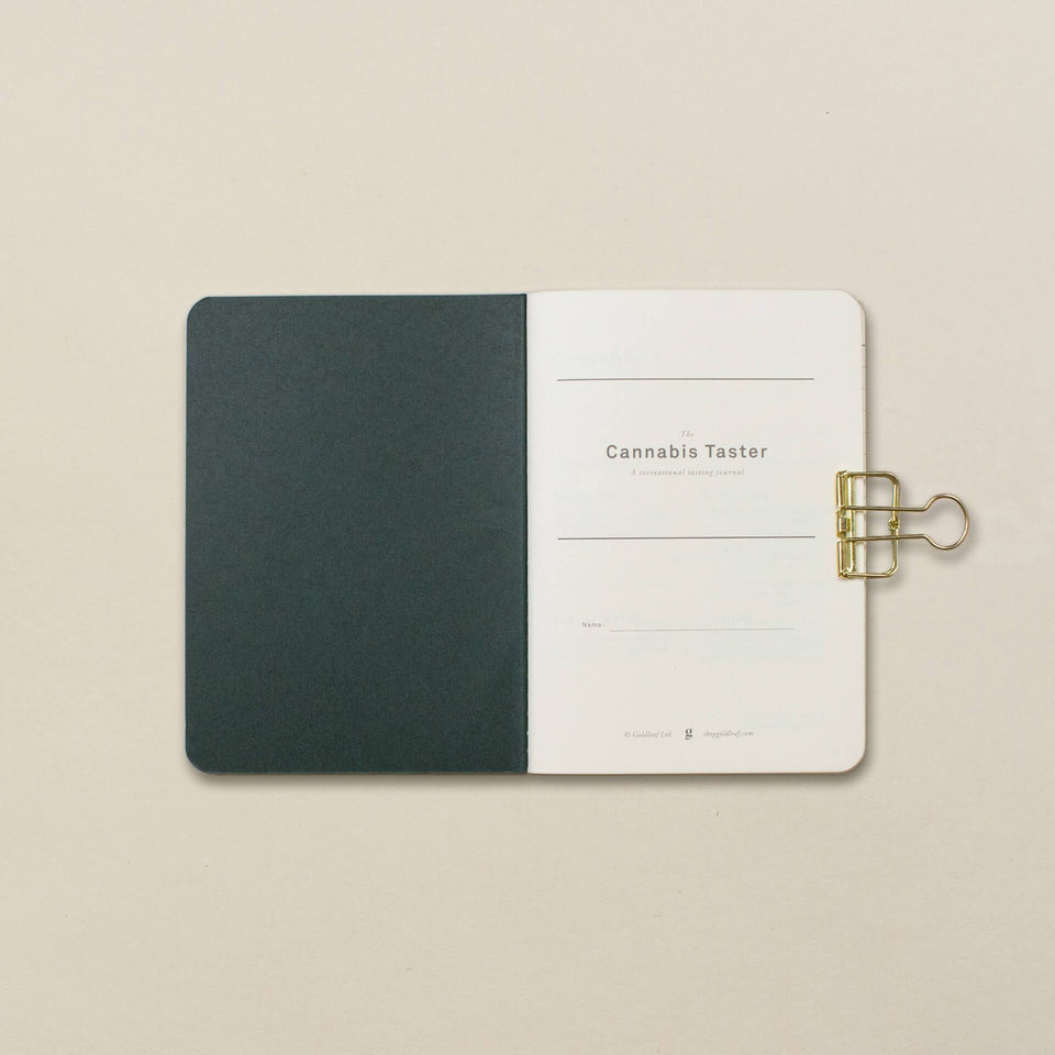 The Cannabis Taster Journal - A Recreational Tasting and Experience Logbook for Marijuana Products - Goldleaf