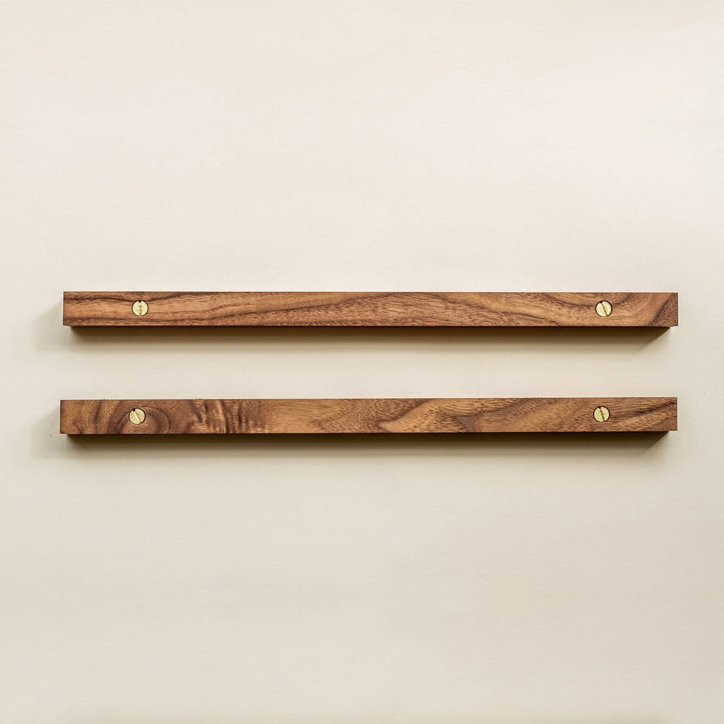 Walnut Hanging Rails - Wood Display System for Prints | Goldleaf